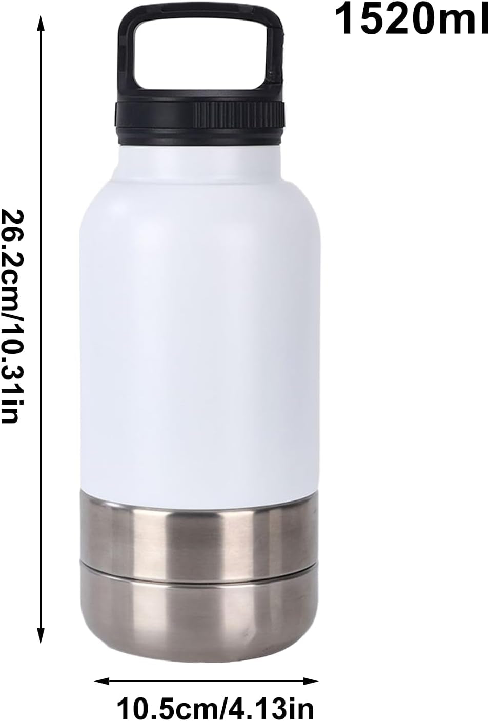 Portable Dog Water Bottle 1520Ml Pet Drinking Dispenser | Puppy Water Bottle with Bowl for Hiking Camping Outdoor Picnic Walking Dormitory Apartment