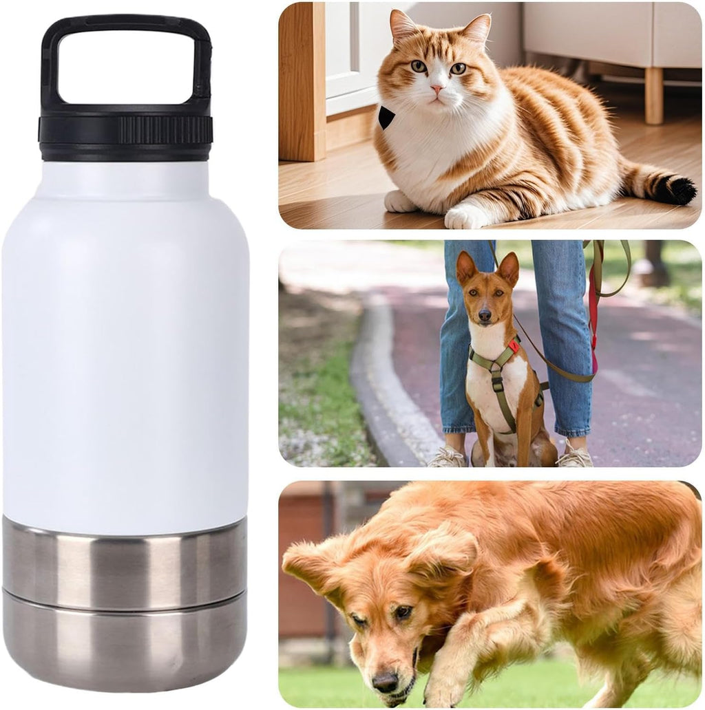 Portable Dog Water Bottle 1520Ml Pet Drinking Dispenser | Puppy Water Bottle with Bowl for Hiking Camping Outdoor Picnic Walking Dormitory Apartment
