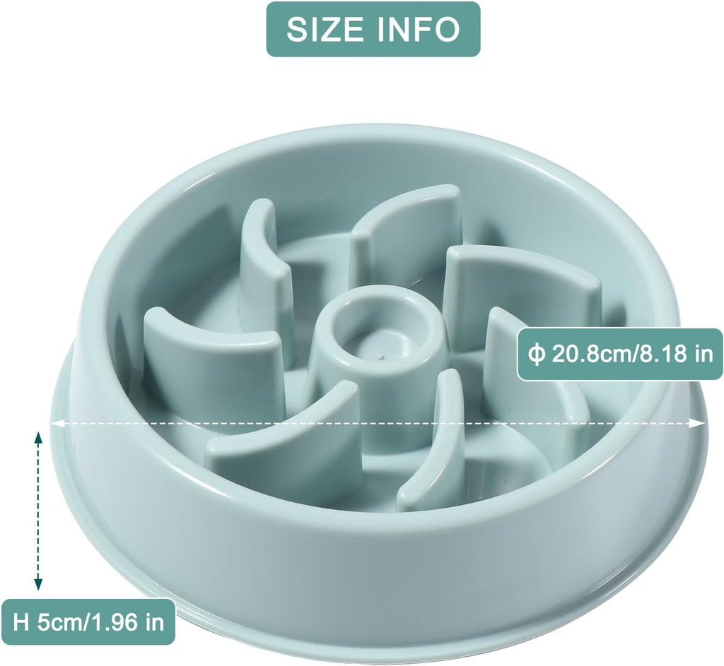 Slow Feeder Dog Bowl, anti Gulp Bowl for Fast Eaters | Non Slip Dog Food Bowl for Dry and Wet Food, Helps Slow Eating, 4 Cups, Easy Clean, for Medium and Large Dogs