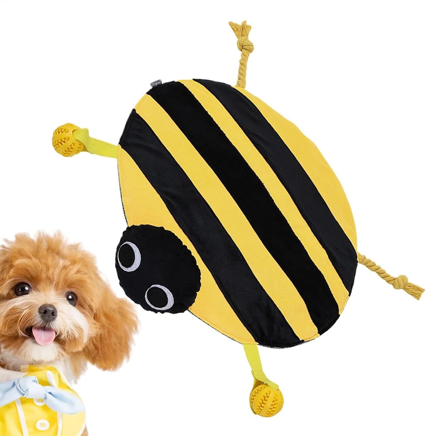 Dog Play Mat, Interactive Treat Puzzle Carpet, Squeaky Toy Enrichment Mat, Soft Snuffle Feeding Pad, Compact Activity Rug for Boredom Relief, Engaging Sensory for Puppies Small Medium Dogs