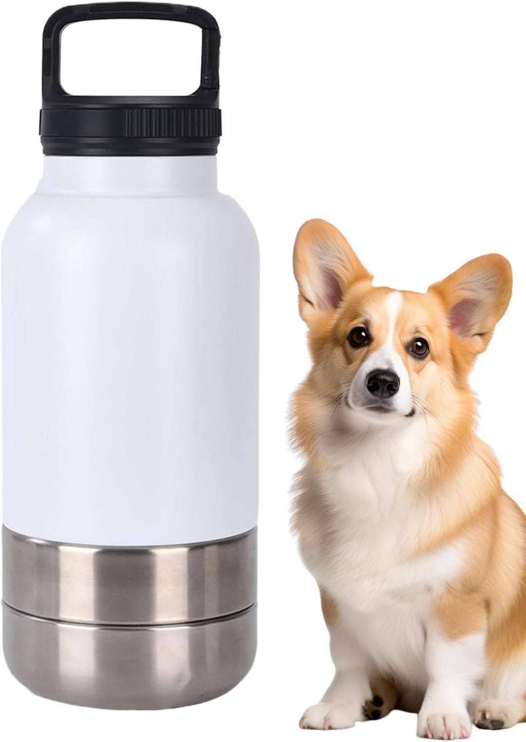 Portable Dog Water Bottle 1520Ml Pet Drinking Dispenser | Puppy Water Bottle with Bowl for Hiking Camping Outdoor Picnic Walking Dormitory Apartment