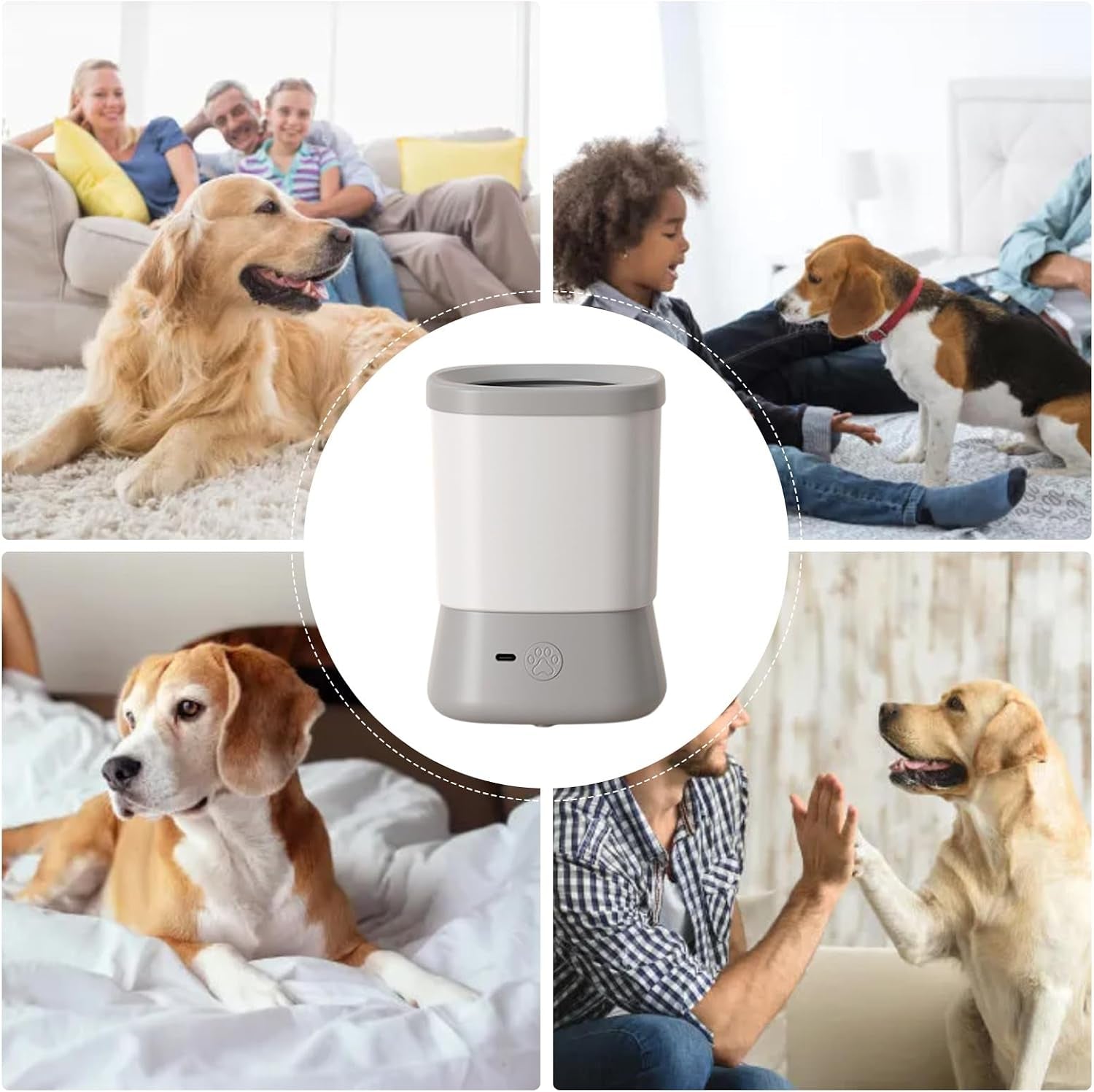 Dog Paw Cleaner Dog Feet Washer | 2-Speed Cleaning Grooming Supplies for Foot Bathing Travel Home Post-Walk Outdoor Hiking Camping Daily Walks