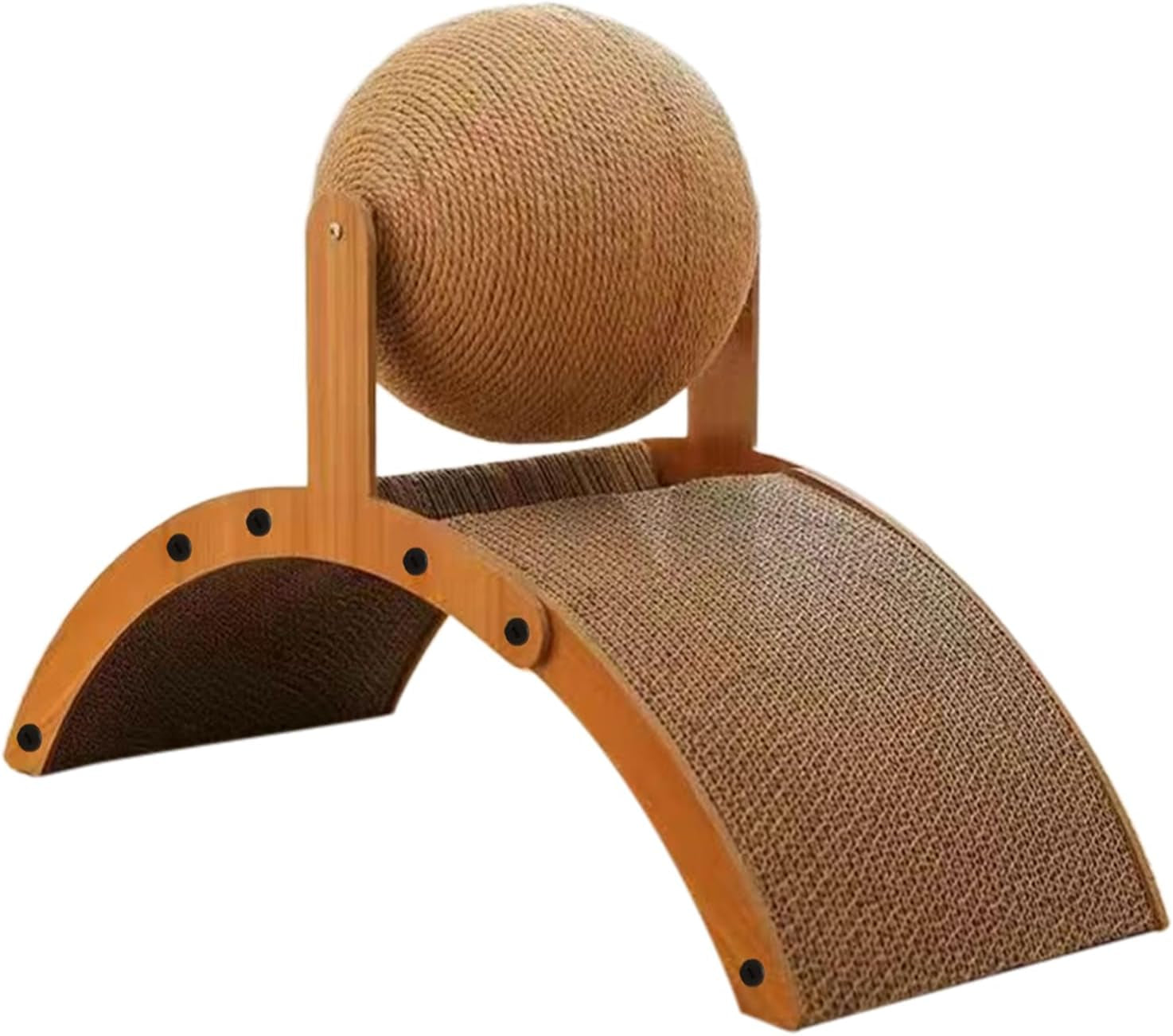 Cat Scratching Ball - Interactive Kitten Toys | Cat Scratching Ball | Pet Scratch Toy | Vertical Scratcher with Corrugated Base Interactive Kitten Toy for Multi-Play Rest Living Room Window Senior Pat | Cat Scratching Board for Indoor Bedroom Living Room Home House Balcony Patio Outdoor Kitten