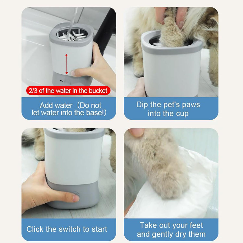 Dog Paw Cleaner Dog Feet Washer | 2-Speed Cleaning Grooming Supplies for Foot Bathing Travel Home Post-Walk Outdoor Hiking Camping Daily Walks