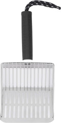 304 Stainless Steel Cat Litter Scoop | Removable Handle & Quick Filtration | Litter Box Scooper for Cats/Gardening/Beach | Sturdy & Non - Tarnishing (Black)