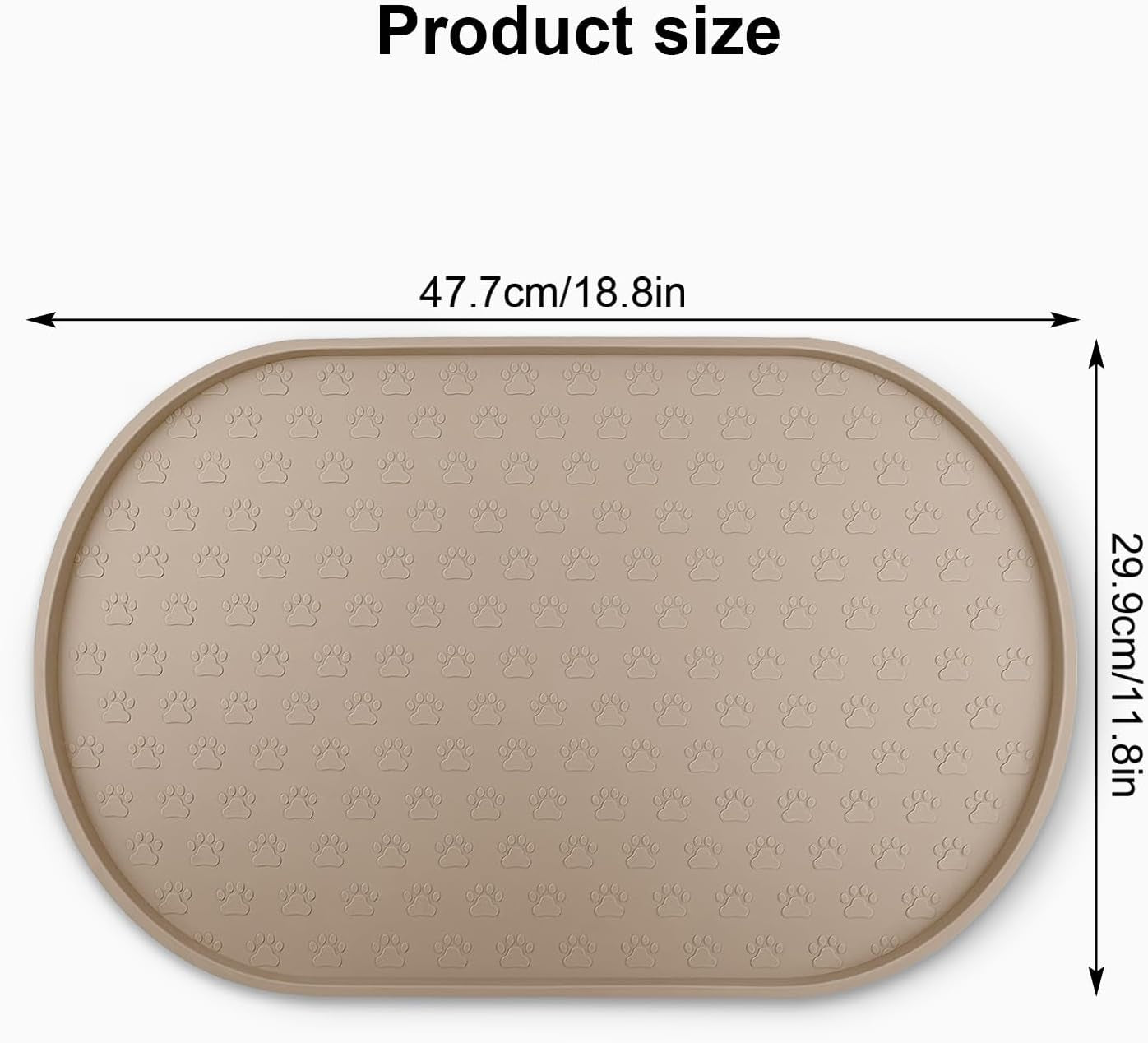Dog Food Mat Anti-Slip Bowl Mats, High-Lips Waterproof Pet Placemat