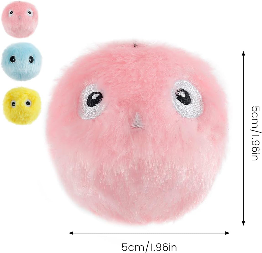 Interactive Cat Ball Toy, Interactive Indoor Cat Toy with Bird Calls, Frogs and Crickets, Plush Balls for Cats Hunting (3Pcs)