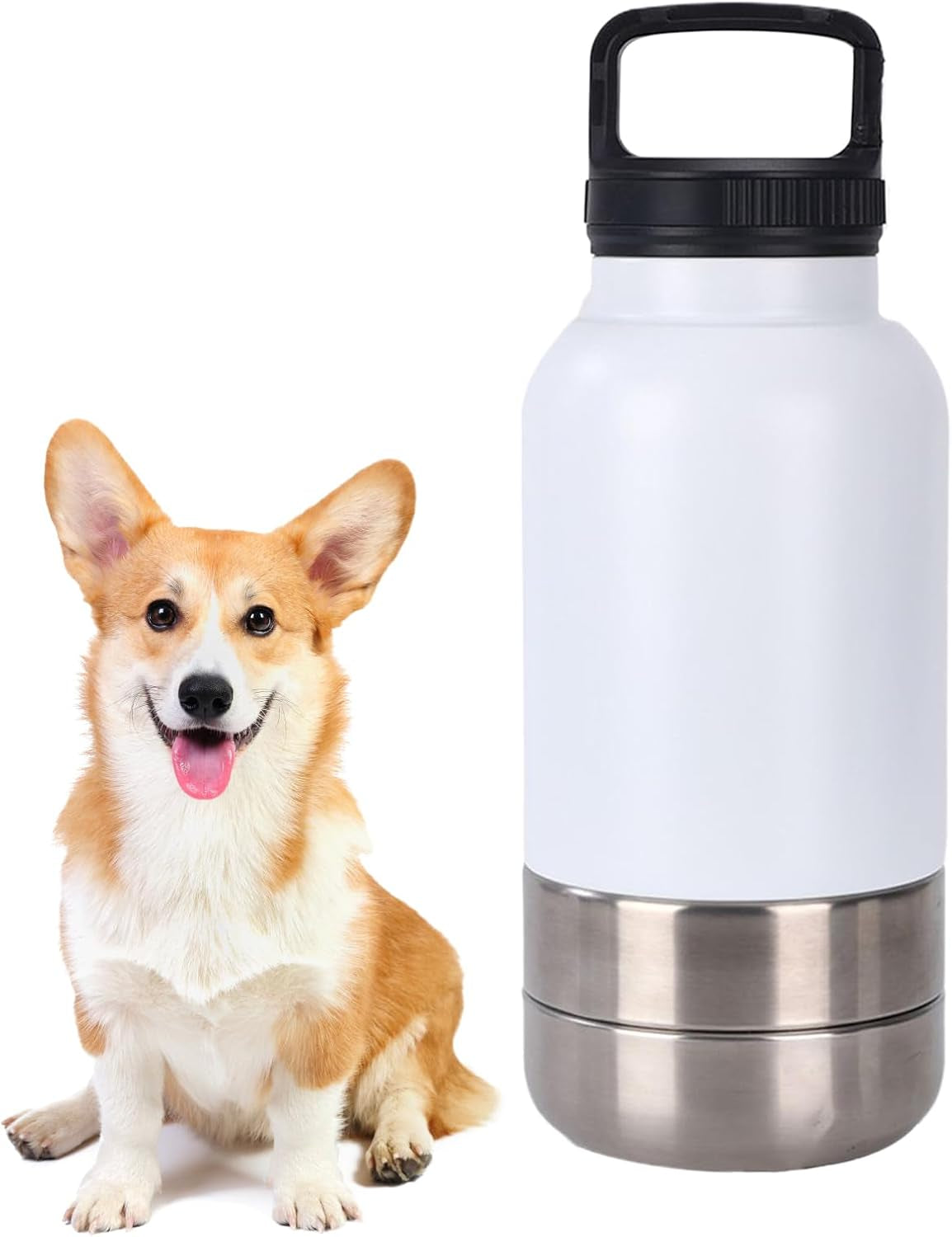 Portable Dog Water Bottle 1520Ml Pet Drinking Dispenser | Puppy Water Bottle with Bowl for Hiking Camping Outdoor Picnic Walking Dormitory Apartment