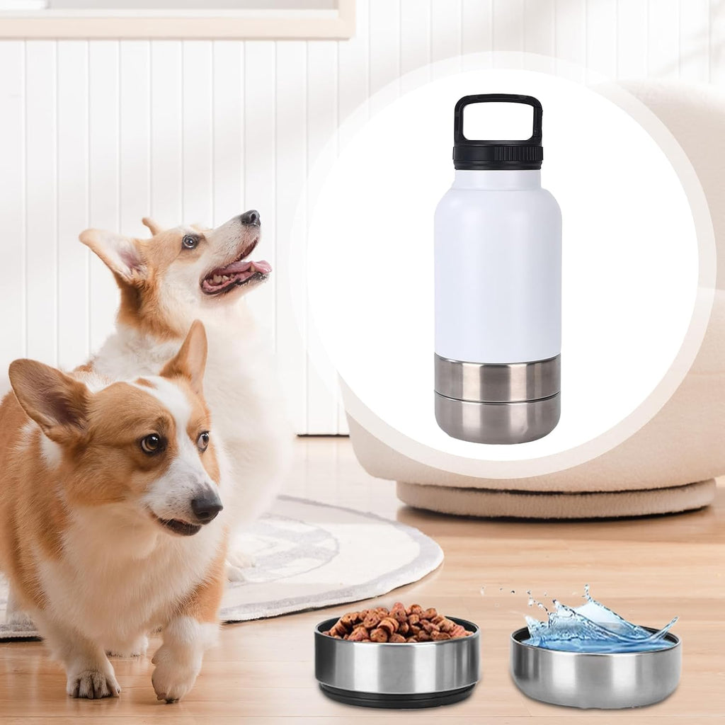 Portable Dog Water Bottle 1520Ml Pet Drinking Dispenser | Puppy Water Bottle with Bowl for Hiking Camping Outdoor Picnic Walking Dormitory Apartment